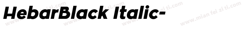 HebarBlack Italic字体转换